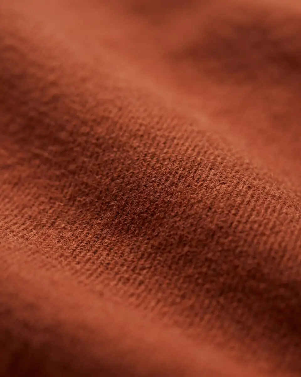 Terracotta Temple Overshirt, fabric texture close-up