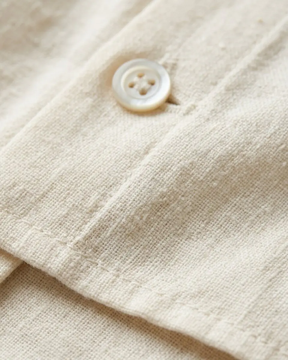 Cloudspun Asymmetric Artisan Shirt, fabric texture close-up