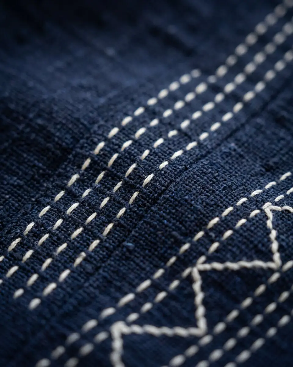 Artisan Haori Drape Overshirt, fabric texture close-up